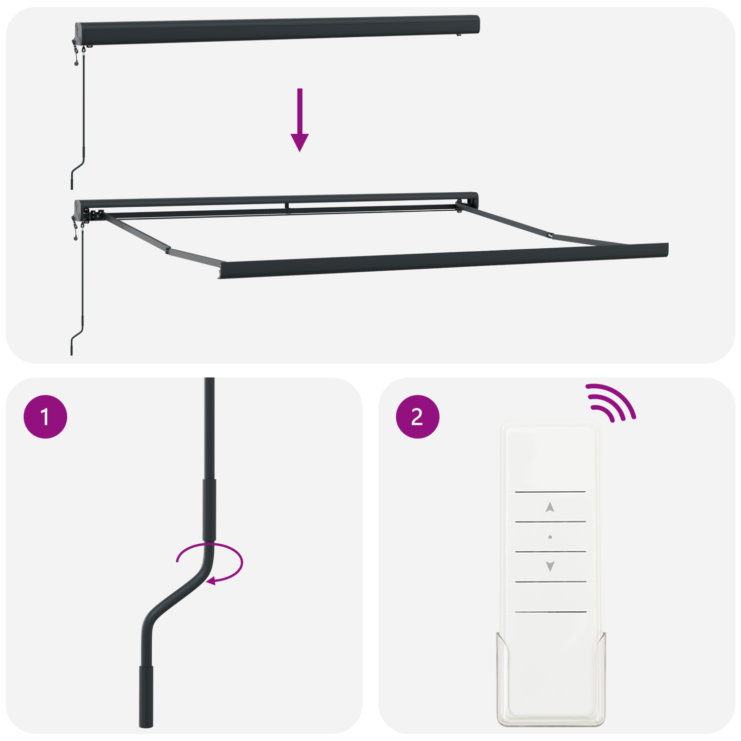 Automatisk Utrækkelig Markise Creme 300 X 250 Cm - billede 9