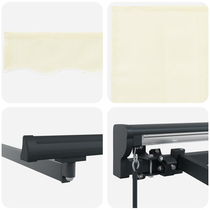 Utrækkelig Markise Creme Large Polyester - billede 10