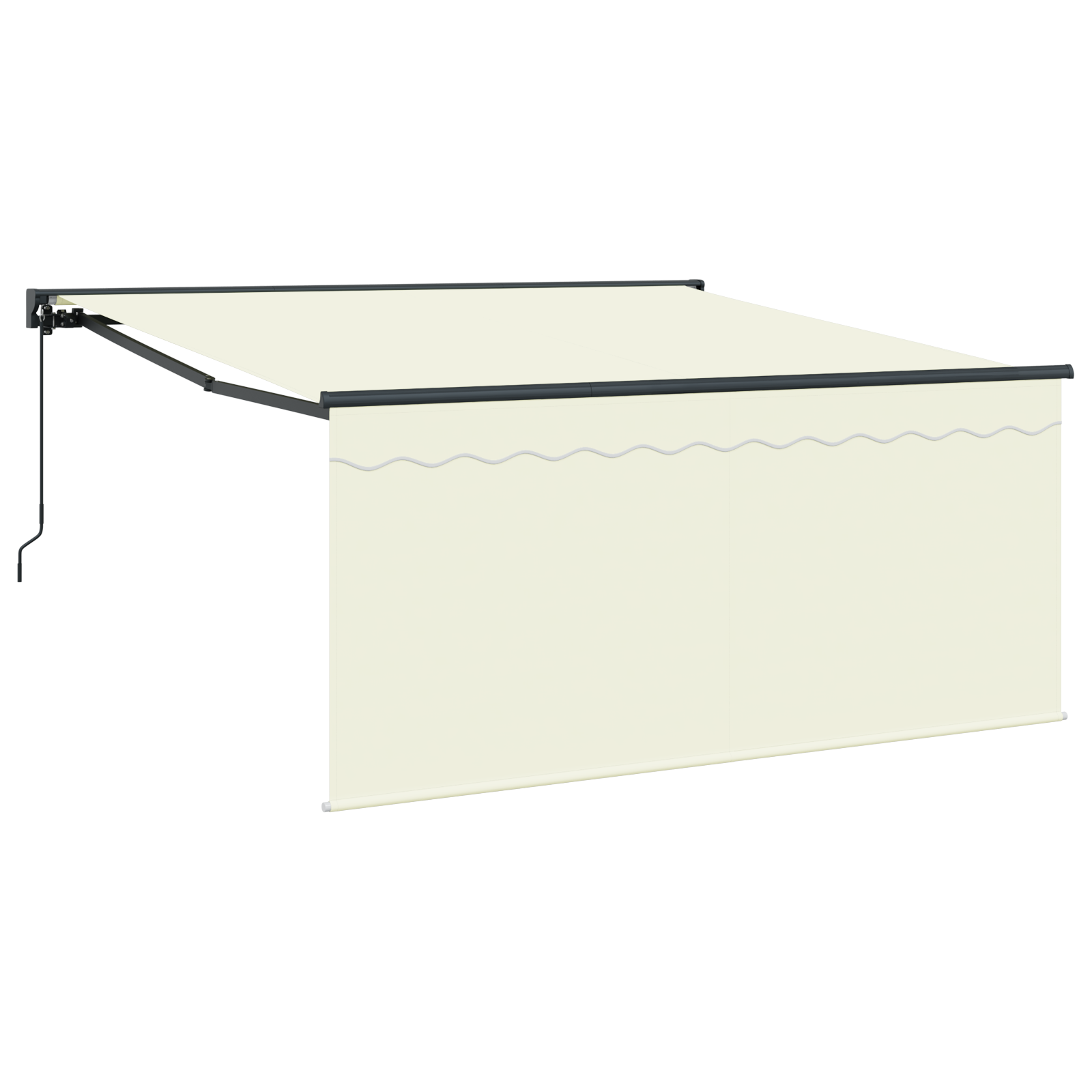 Utrækkelig Markise Creme Large Polyester - billede 2
