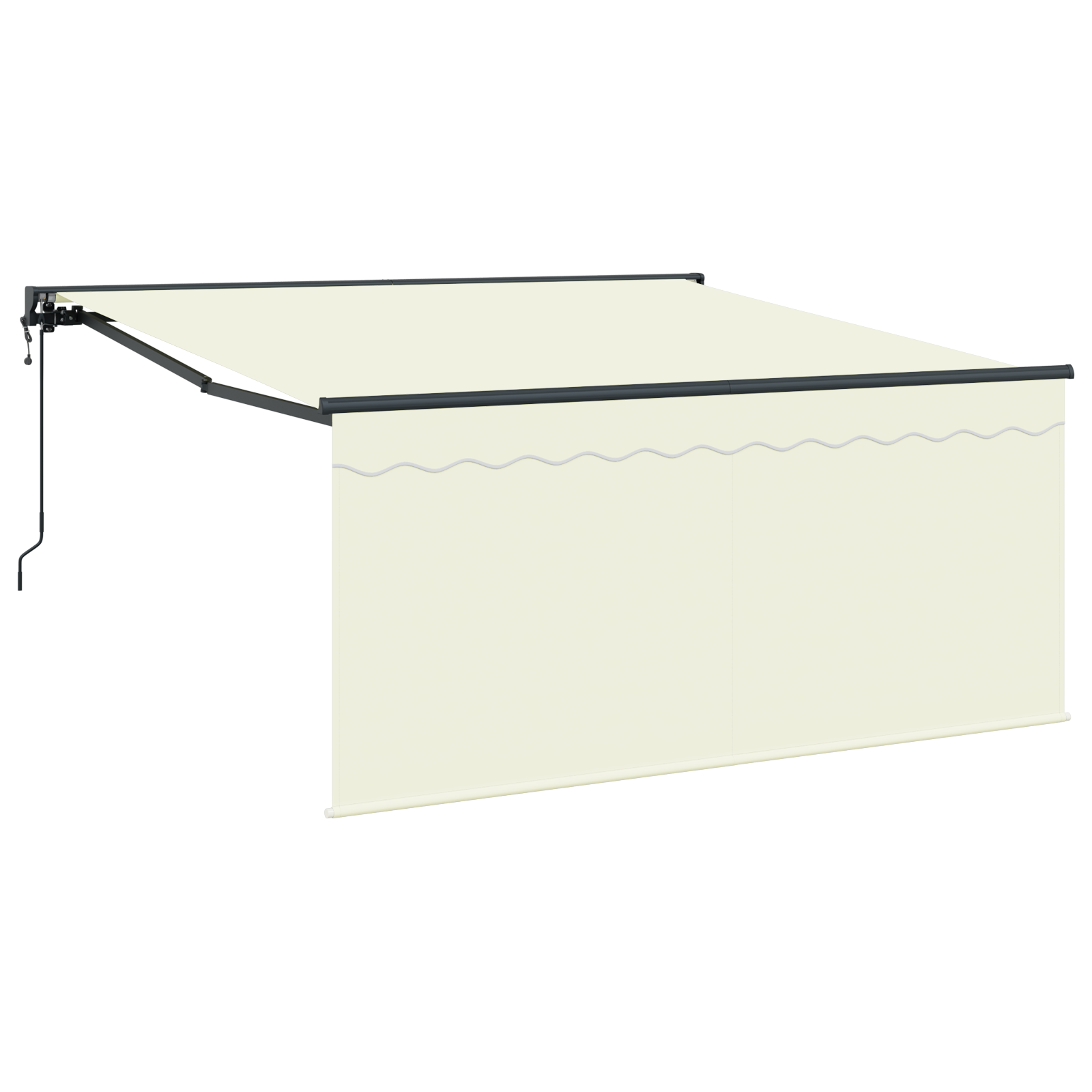 Utrækkelig Markise Beige Large Stof - billede 2