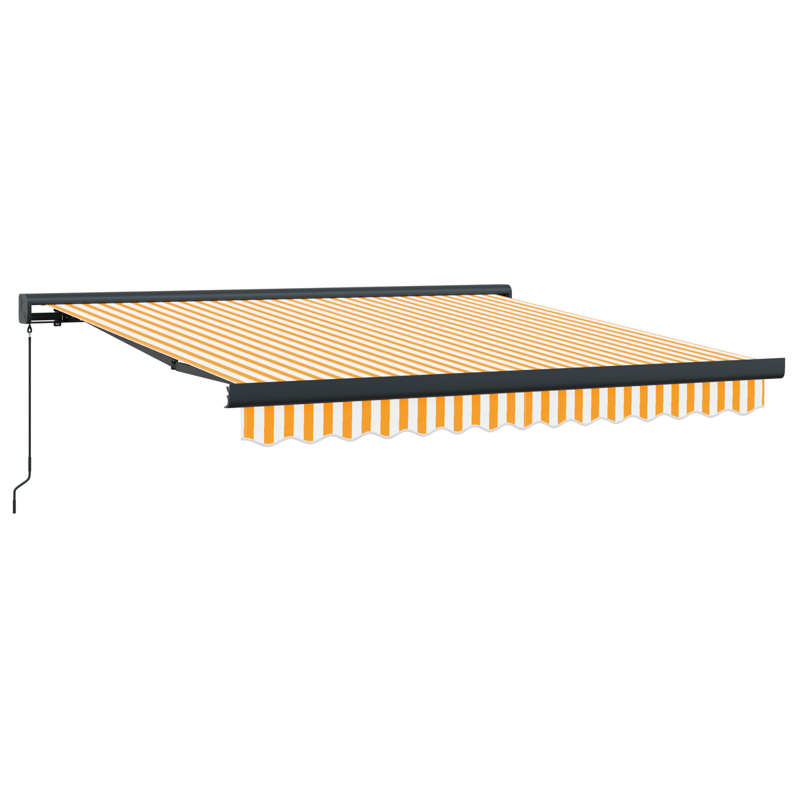 Manuel Udtækkelig Markise Gul og Hvid 300x250 Cm - billede 2