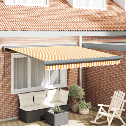 Manuel Udtækkelig Markise Gul og Hvid 300x250 Cm - hovedbillede