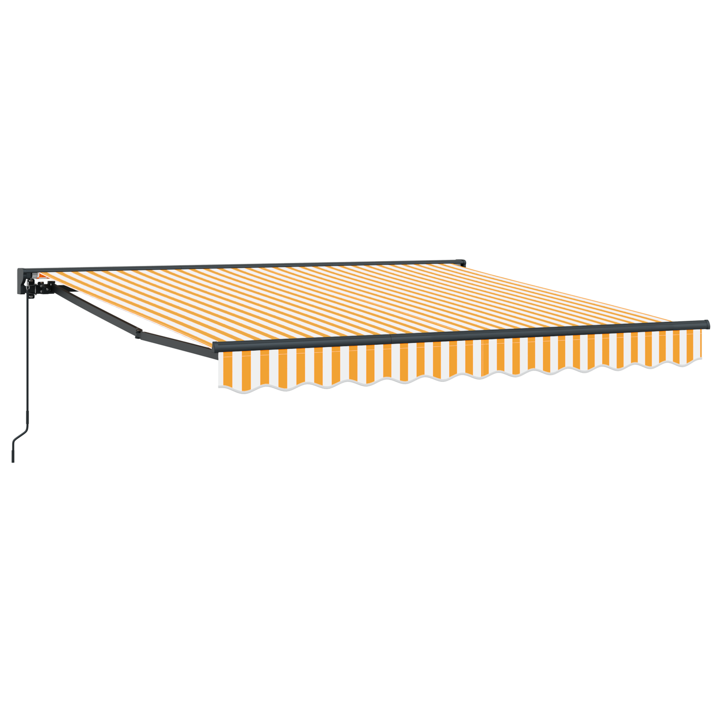 Utrækkelig Markise Gul og Hvid 300x250 Cm Polyester og Metal - billede 2