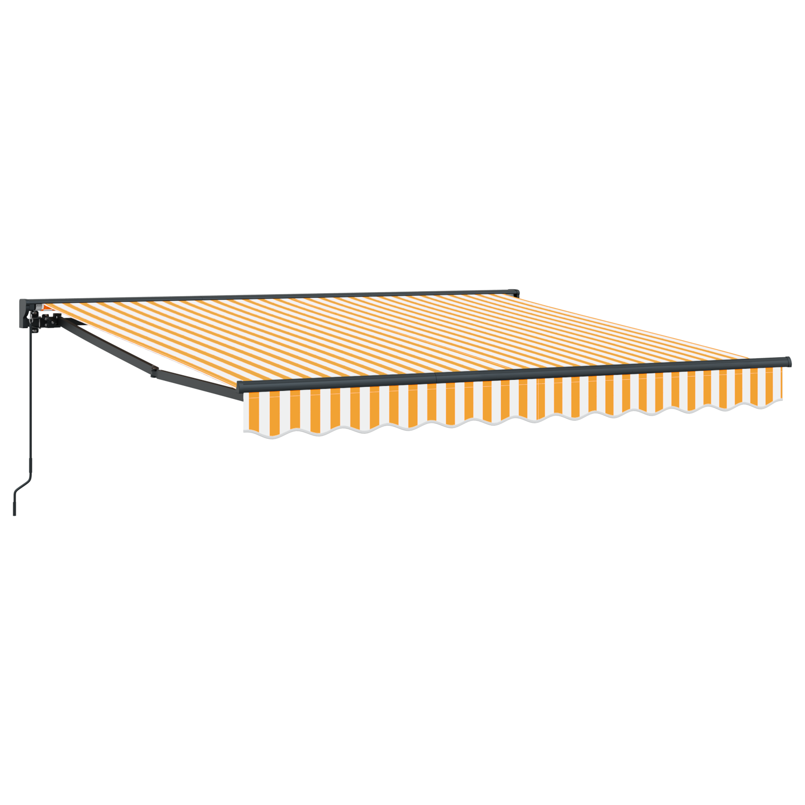 Utrækkelig Markise Gul og Hvid 300x250 Cm Polyester og Metal - billede 2