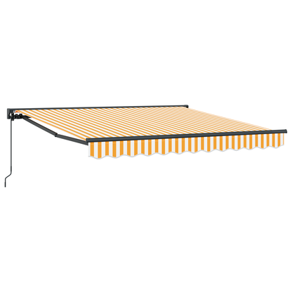 Utrækkelig Markise Gul og Hvid 300x250 Cm Polyester og Metal - billede 2