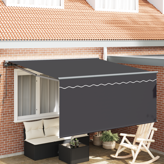 Utrækkelig Markise Antracit 300 X 250 Cm Stof - hovedbillede