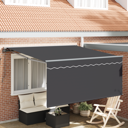 Utrækkelig Markise Antracit 300 X 250 Cm Stof - hovedbillede