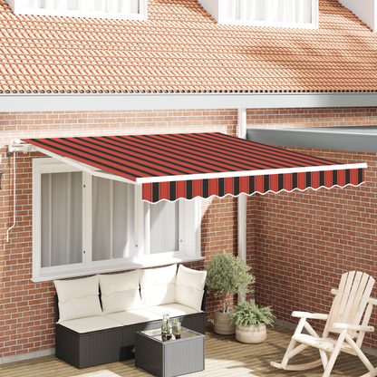 Automatisk Utrækkelig Markise Orange og Brun 300x250 Cm - hovedbillede