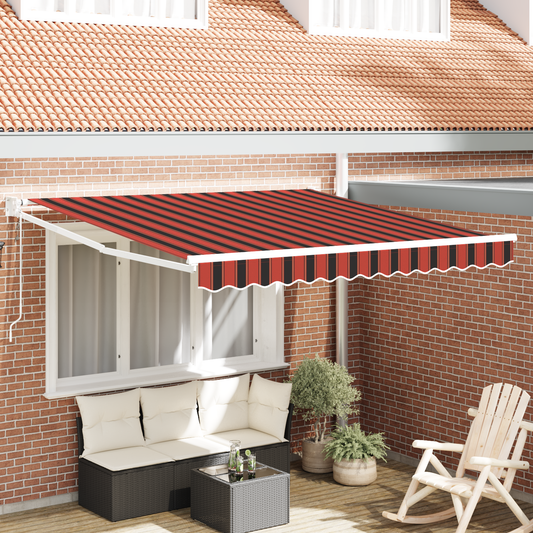 Automatisk Udtækkelig Markise Orange og Brun 300x250 Cm - hovedbillede