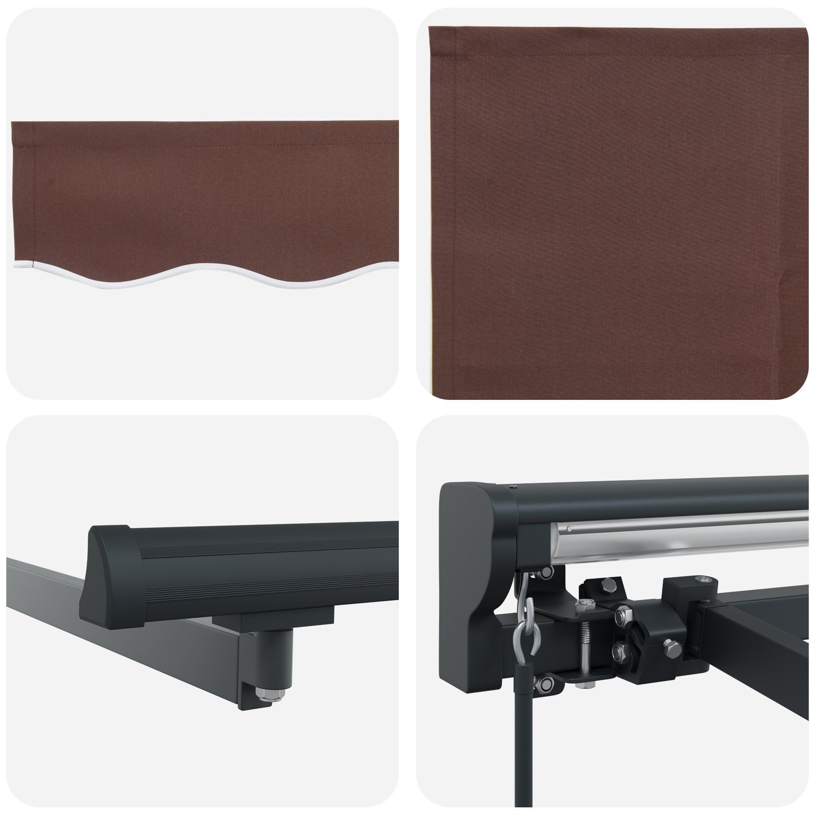 Utrækkelig Markise Brun 300x250 Cm Polyester - billede 8
