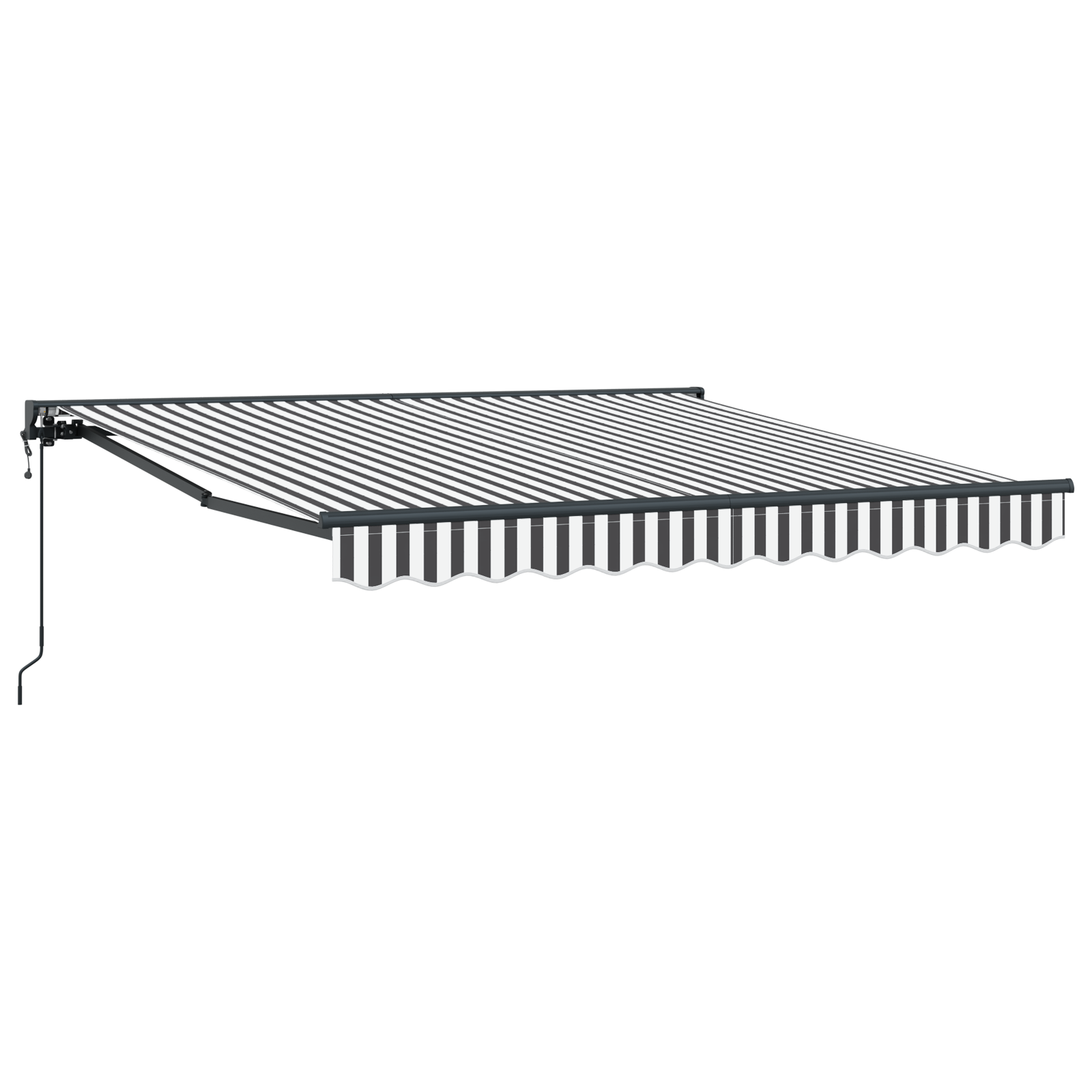 Utrækkelig Markise Anthracit og Hvid 300x250 Cm Stof og Metal - billede 2