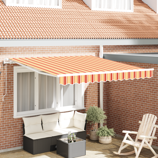 Automatisk Utrækbar Markise i Gul og Orange (300 X 250 Cm) - hovedbillede