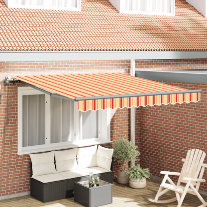 Automatisk Udtækkelig Markise Gul og Orange 300x250 Cm - hovedbillede