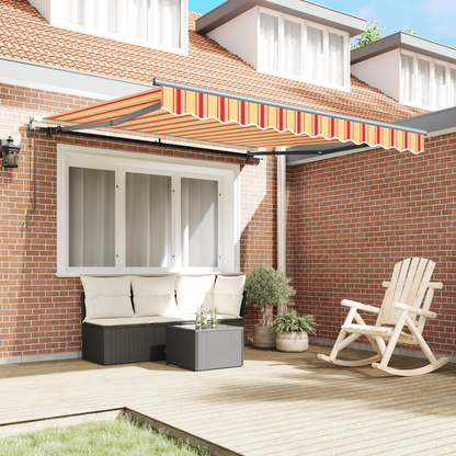 Automatisk Udtækkelig Markise Gul og Orange 300x250 Cm - billede 3