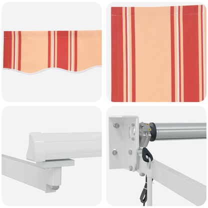 Automatisk Sammenrulkelig Markise Gul og Orange 300x250 Cm - billede 8