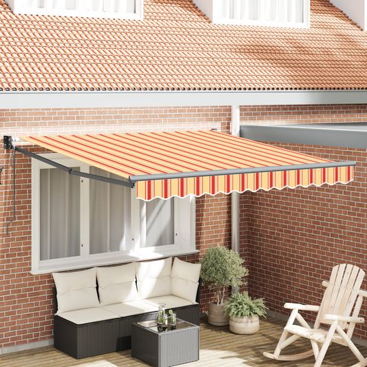 Automatisk Udtækkelig Markise Gul og Orange 300x250 Cm - hovedbillede