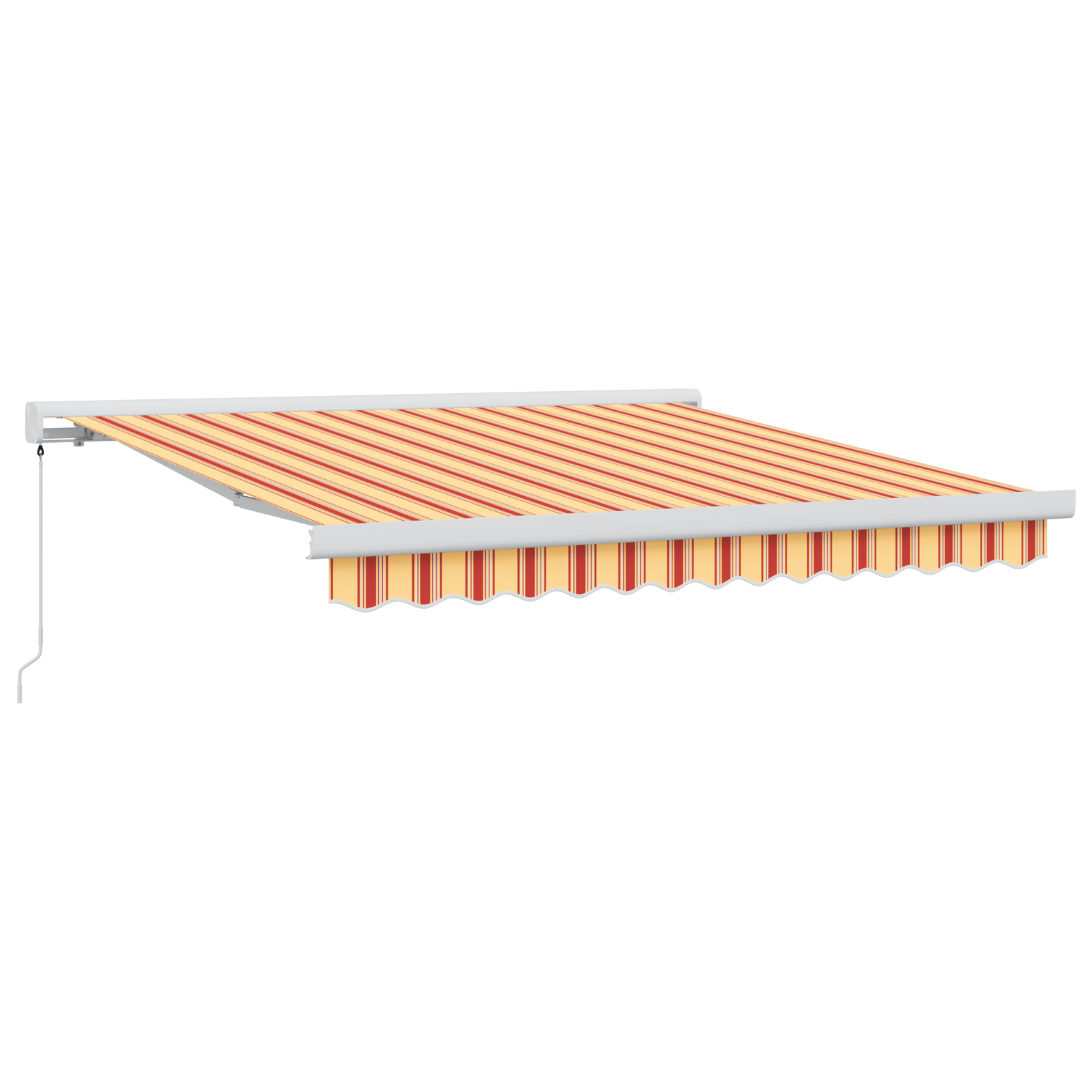 Manuel Udtrækkelig Markise Gul og Orange 300x250 Cm - billede 2