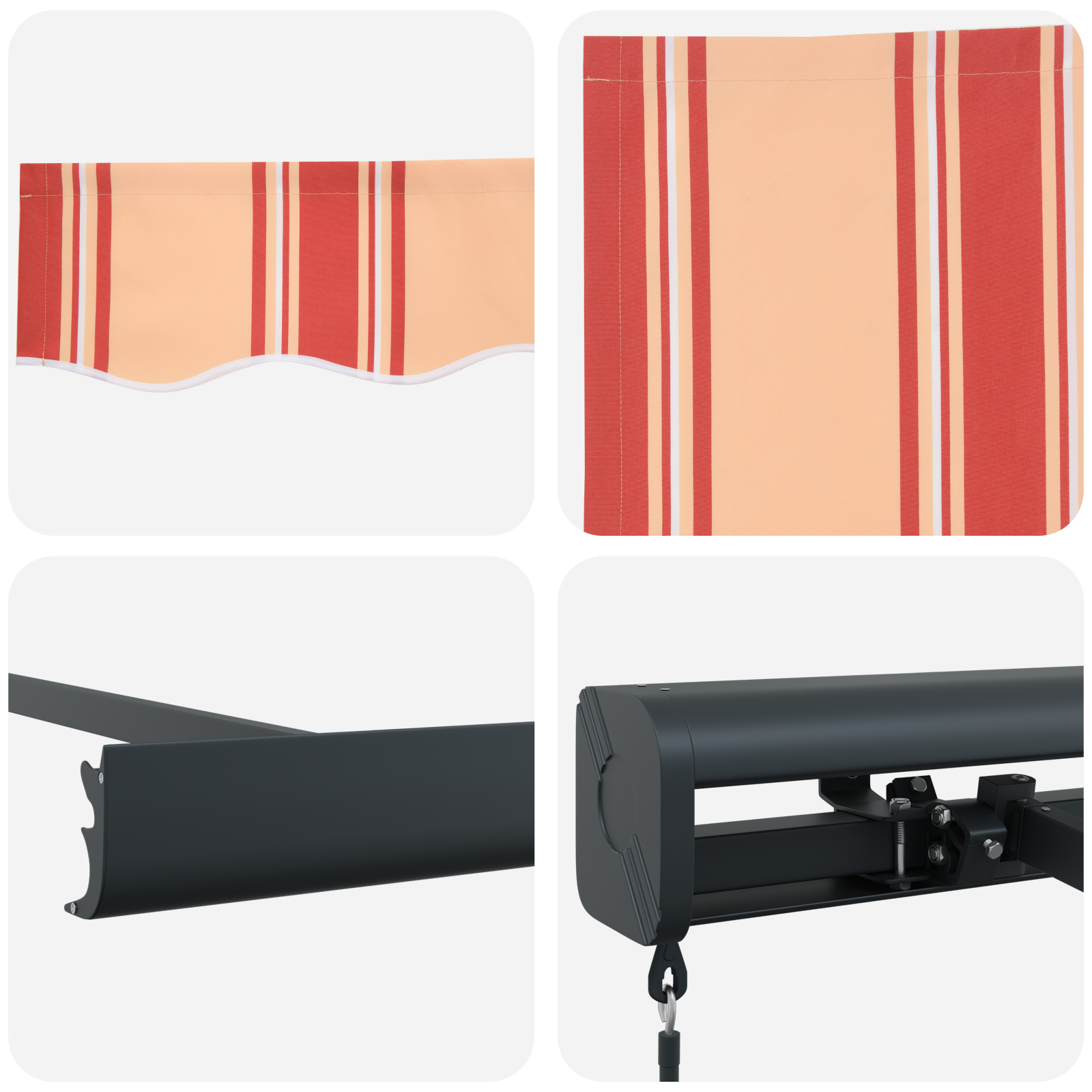 Manuel Udtækkelig Markise Gul og Orange 300x250 Cm - billede 8