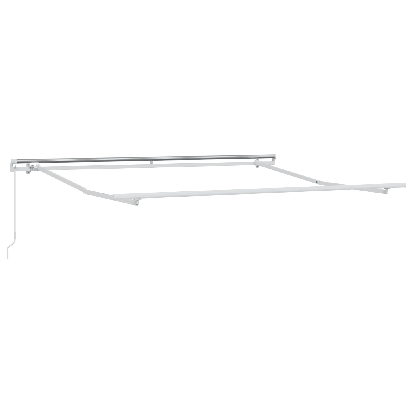Manuel Udtækkelig Markise Rød og Hvid Stribe 300x250 Cm - billede 4