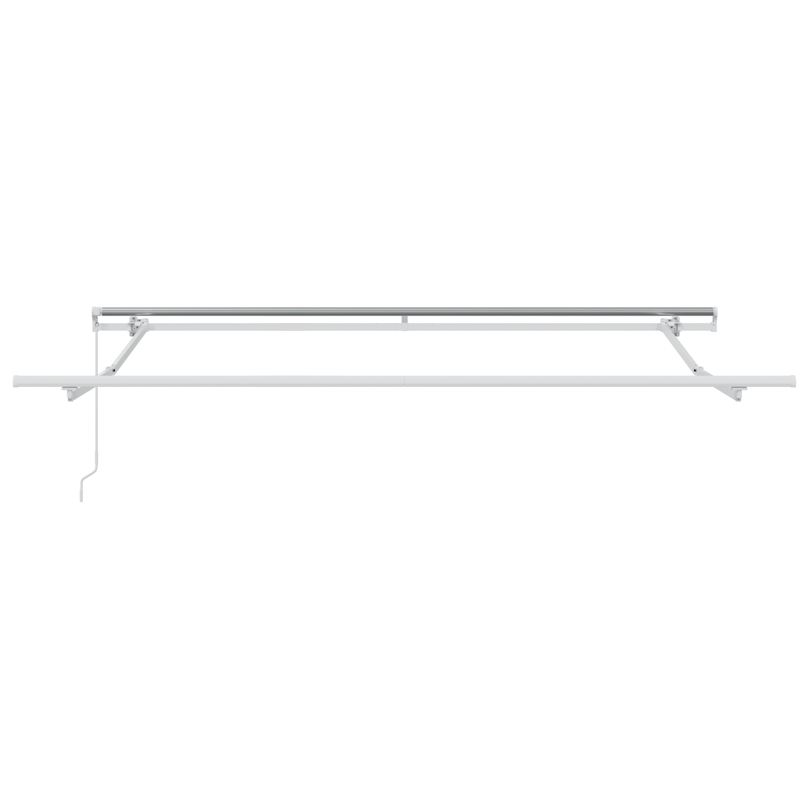 Manuel Udtækkelig Markise Rød og Hvid Stribe 300x250 Cm - billede 6