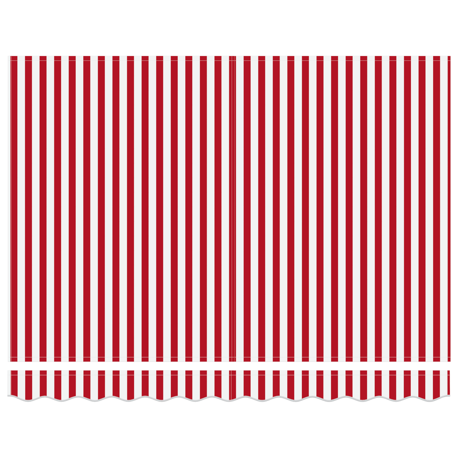 Manuel Udtækkelig Markise Rød og Hvid Stribe 300x250 Cm - billede 7