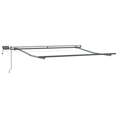 Manuel Udtrækkelig Markise med Led Rød og Hvid 300x250 Cm - billede 3