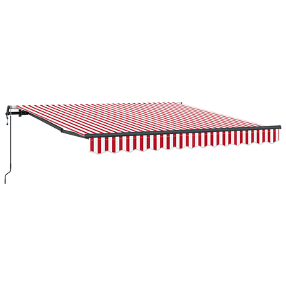 Automatisk Udtækkelig Markise Rød og Hvid 300x250 Cm - billede 2
