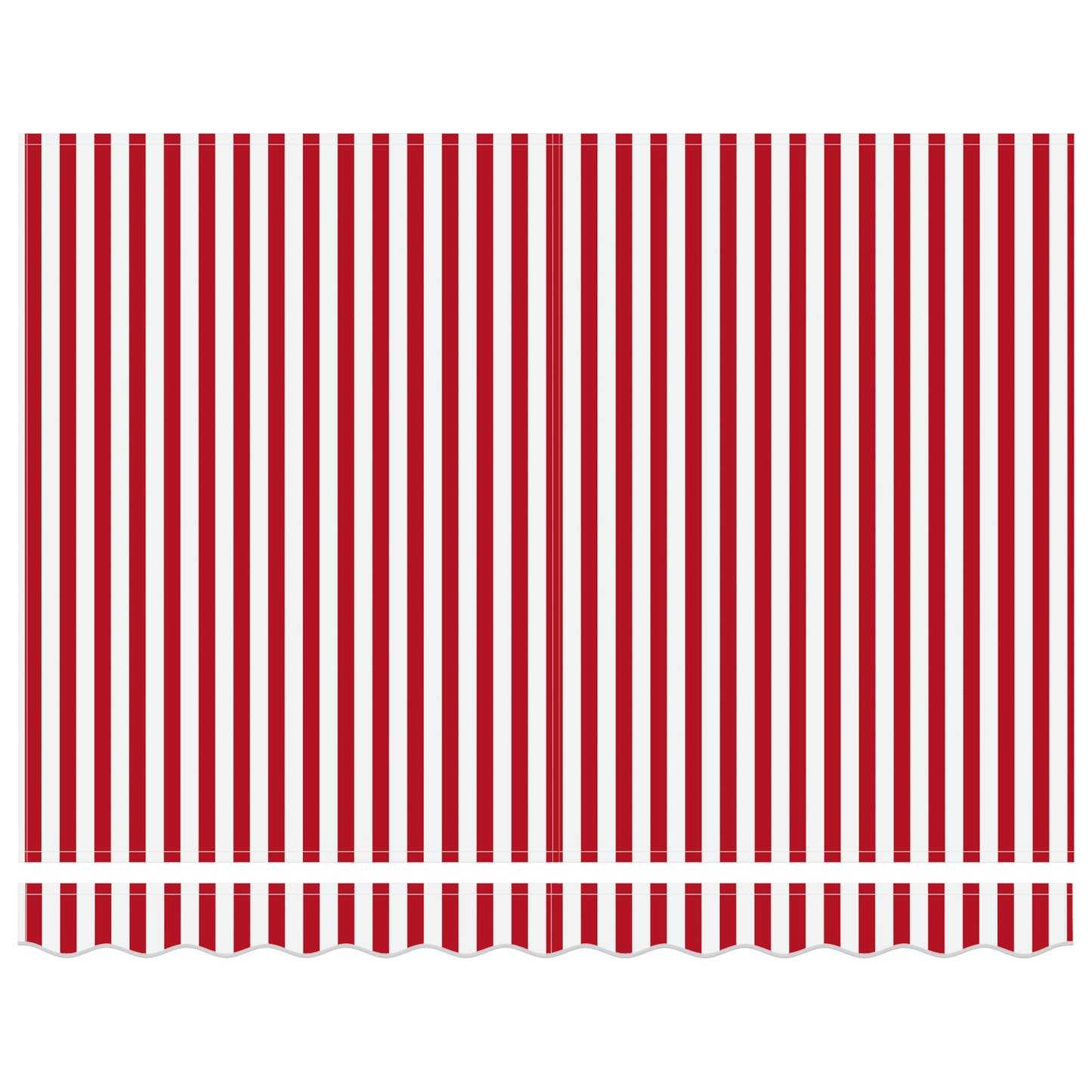 Manuel Udtækkelig Markise Rød og Hvid Stribe 300x250 Cm - billede 6