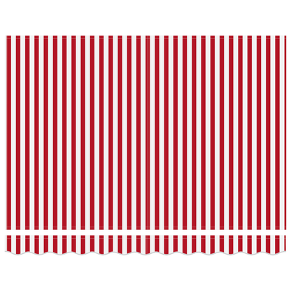 Manuel Udtækkelig Markise Rød og Hvid Stribe 300x250 Cm - billede 6