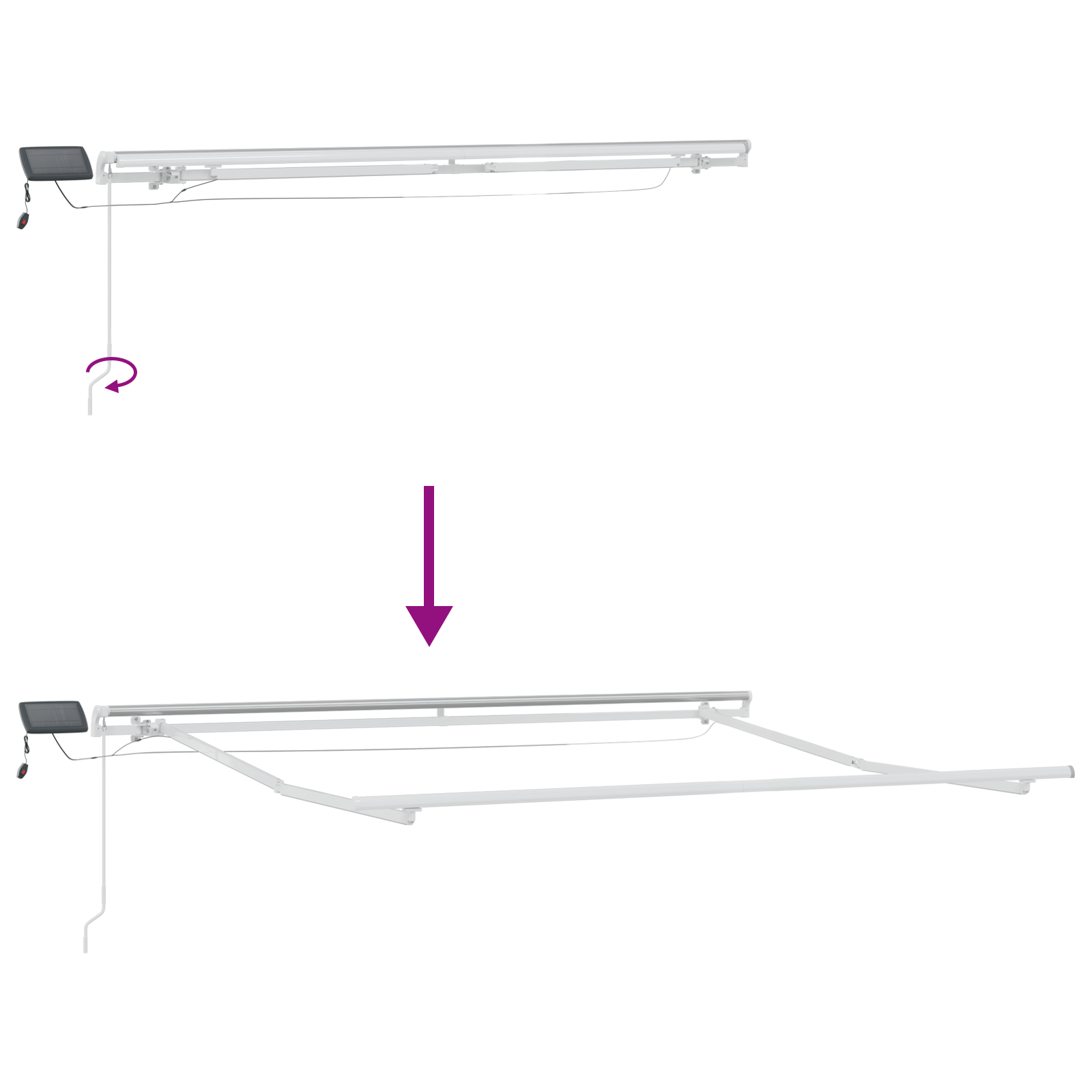 Utrækkelig Markise With Flerfarvet 300 X 250 Cm Stof - billede 10