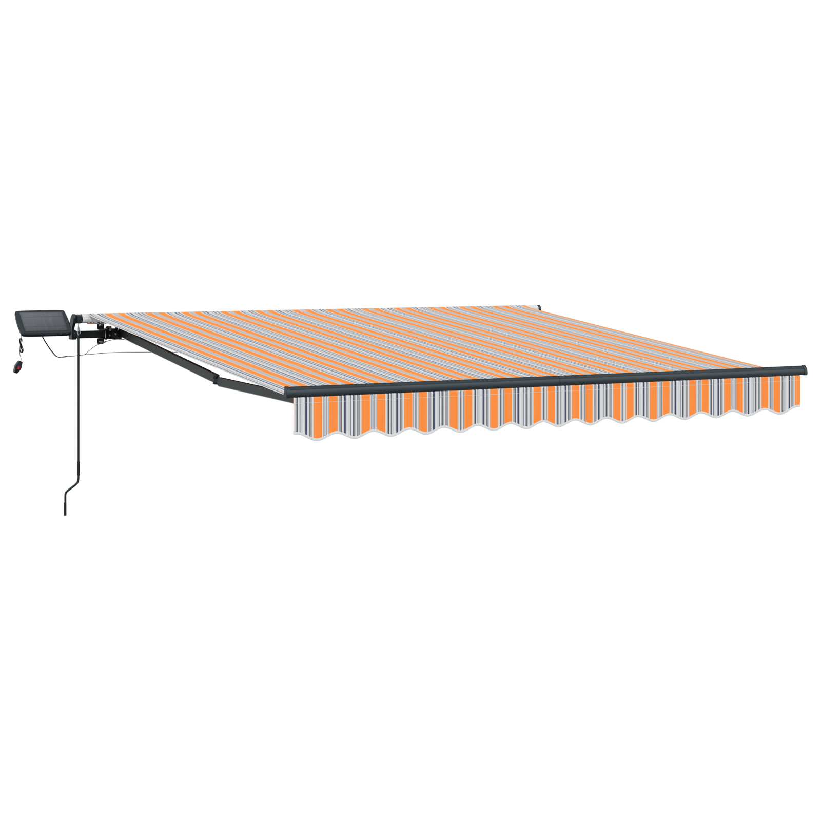 Manuel Udtækkelig Markise med Led Multifarvet Stripe 300x250 Cm - billede 4