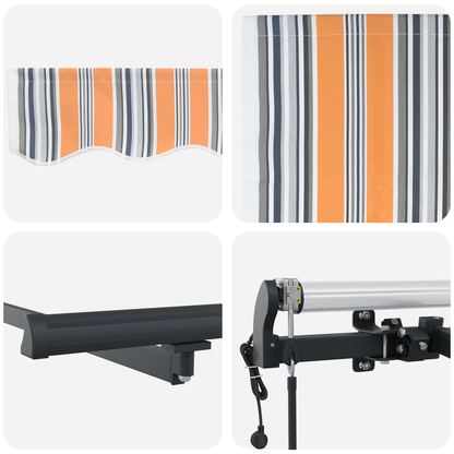 Automatisk Udtrækbar Markise Multicolor Stribe 300x250 Cm - billede 8