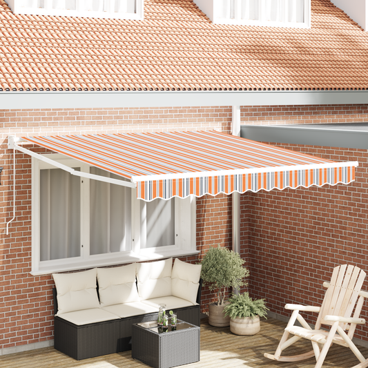 Manuel Udtækkelig Markise Multifarvet Stribe 300x250 Cm - hovedbillede