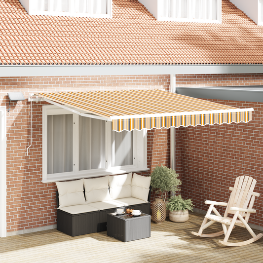 Utrækkelig Markise With Flerfarvet 300 X 250 Cm Stof - hovedbillede