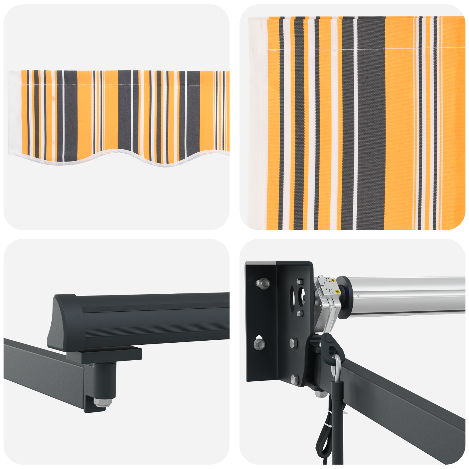 Utrækkelig Markise Flerfarvet 300x250 Cm Stof - billede 8
