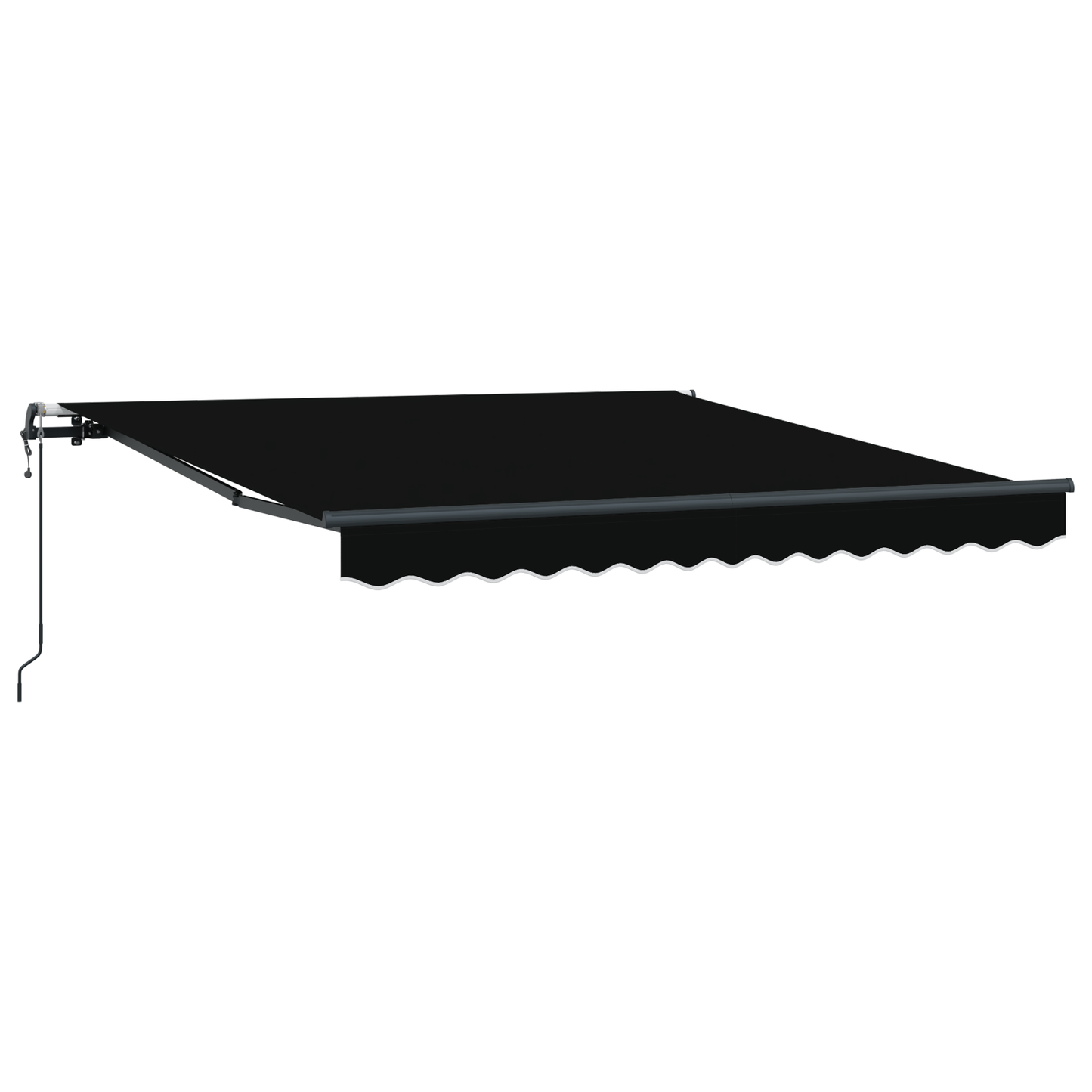 Automatisk Udtækkelig Markise Sort 300x250 Cm&&markise Erstatningsstof til 3x2.5 M Ramme Sort - billede 5