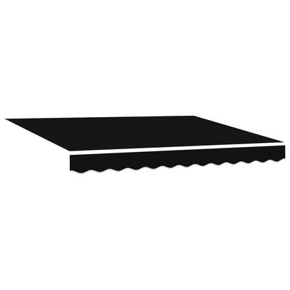 Automatisk Udtækkelig Markise Sort 300x250 Cm&&markise Erstatningsstof til 3x2.5 M Ramme Sort - billede 2