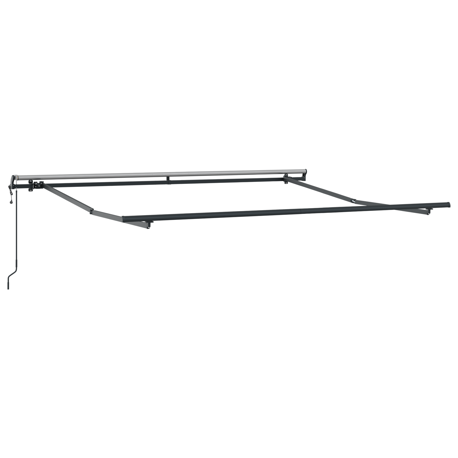 Automatisk Udtækkelig Markise Sort 300x250 Cm&&markise Erstatningsstof til 3x2.5 M Ramme Sort - billede 4
