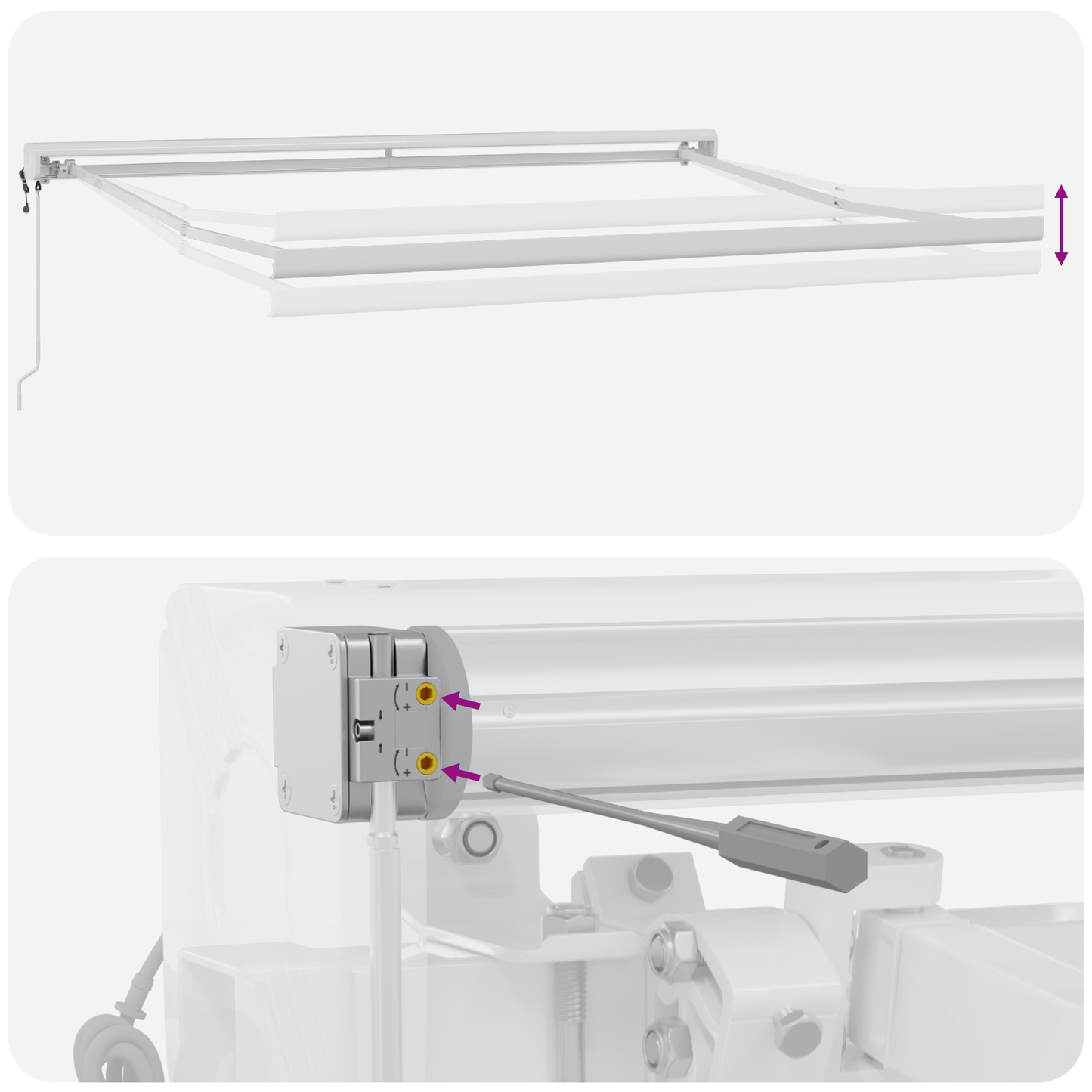 Sort 300x250 Cm Automatisk Udtækkelig Markise - billede 10