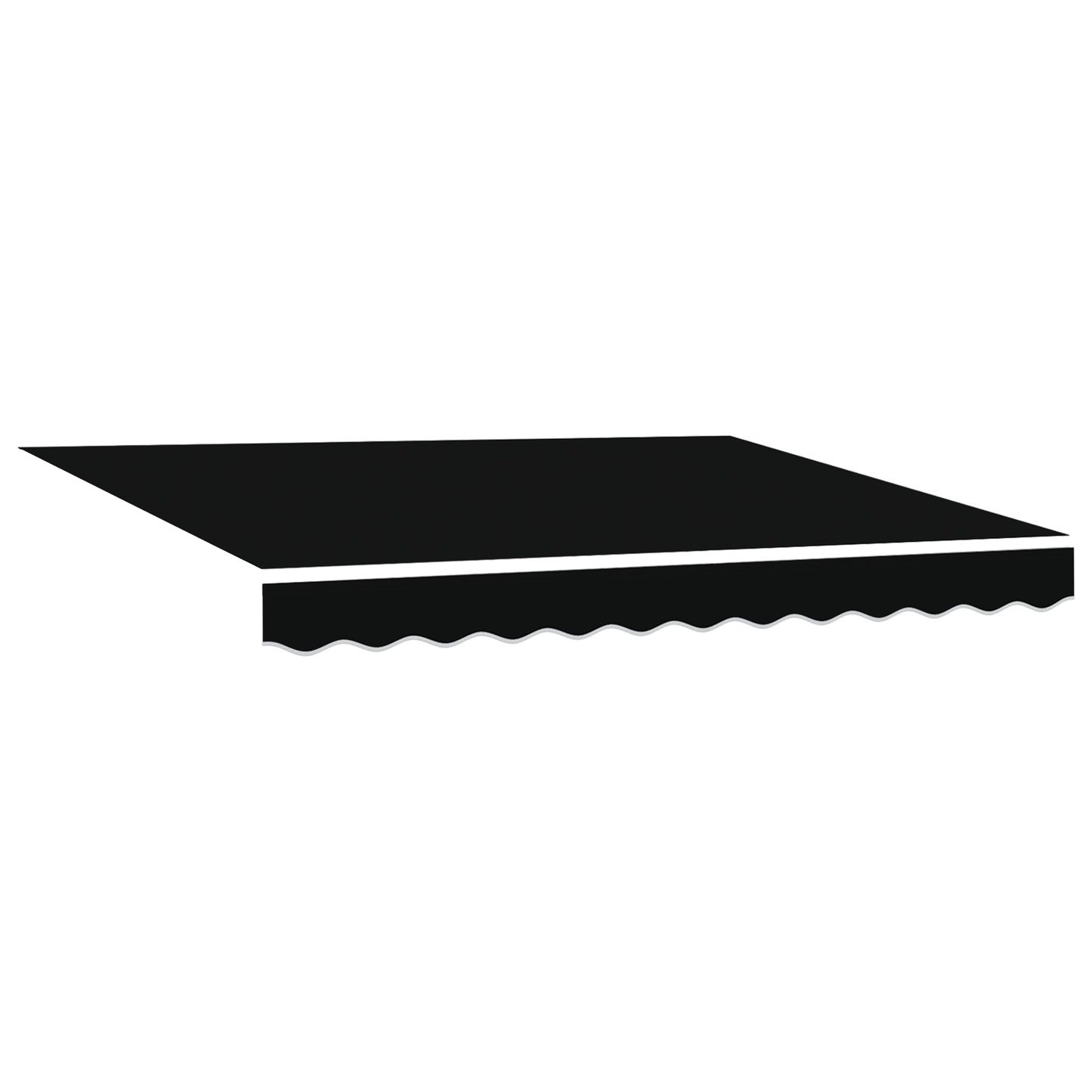 Sort 300x250 Cm Automatisk Udtækkelig Markise - billede 4