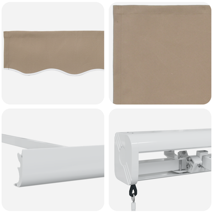Manuel Udtækkelig Markise Beige 300x250 Cm&&markise Erstatningsstof til 3x2.5 M Ramme Beige - billede 8