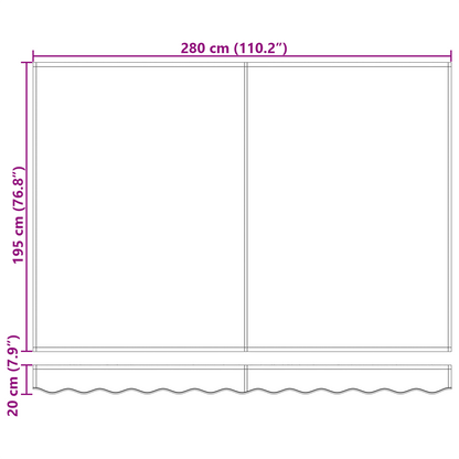 Manuel Udtækkelig Markise Hvid 300x250 Cm&&markise Erstatningsstof til 3x2,5 M Ramme Hvid - billede 10