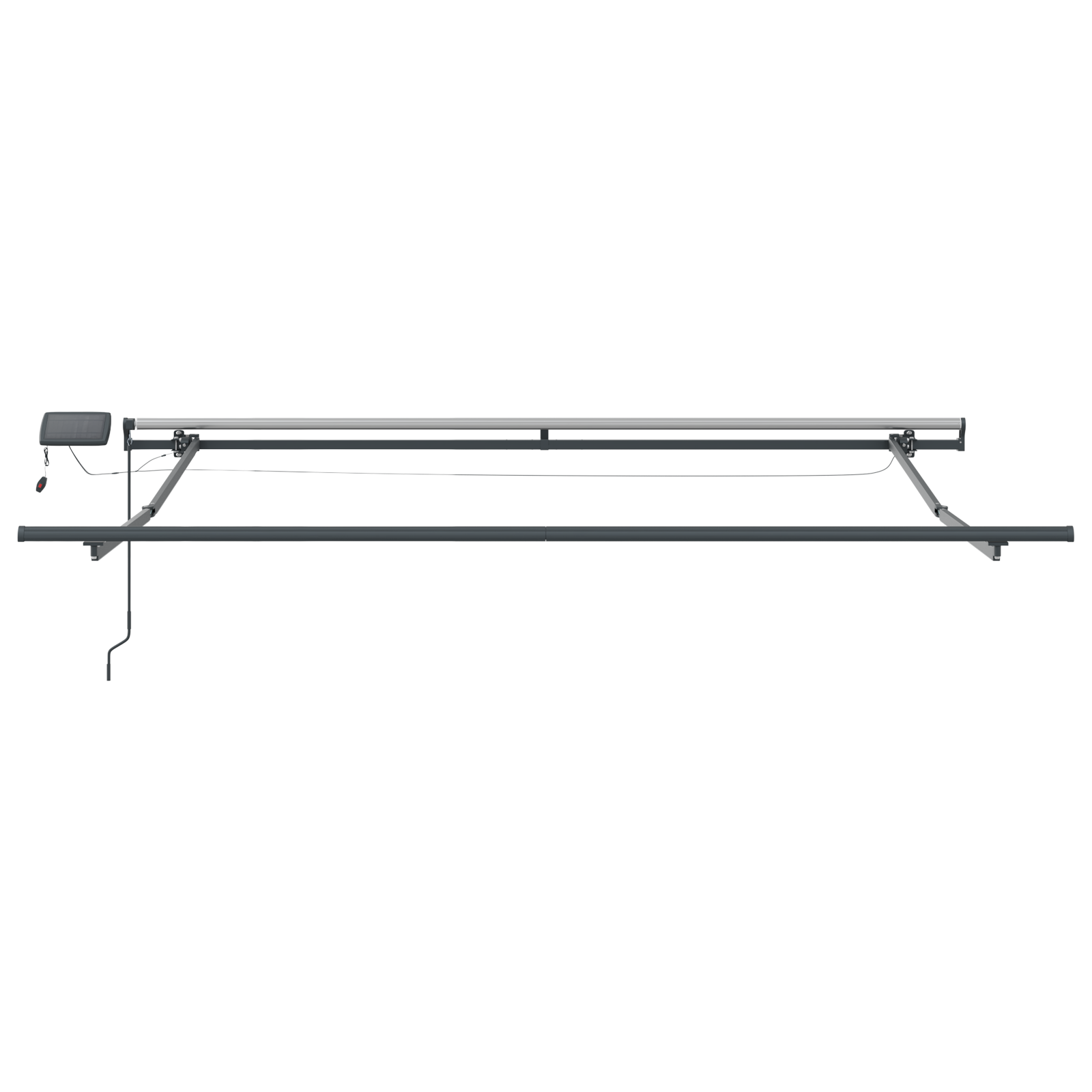 Manuel Udtækkelig Markise med Led Hvid 300x250 Cm&&markise Udskiftningstof til 3x2.5 M Rammel Hvid - billede 7