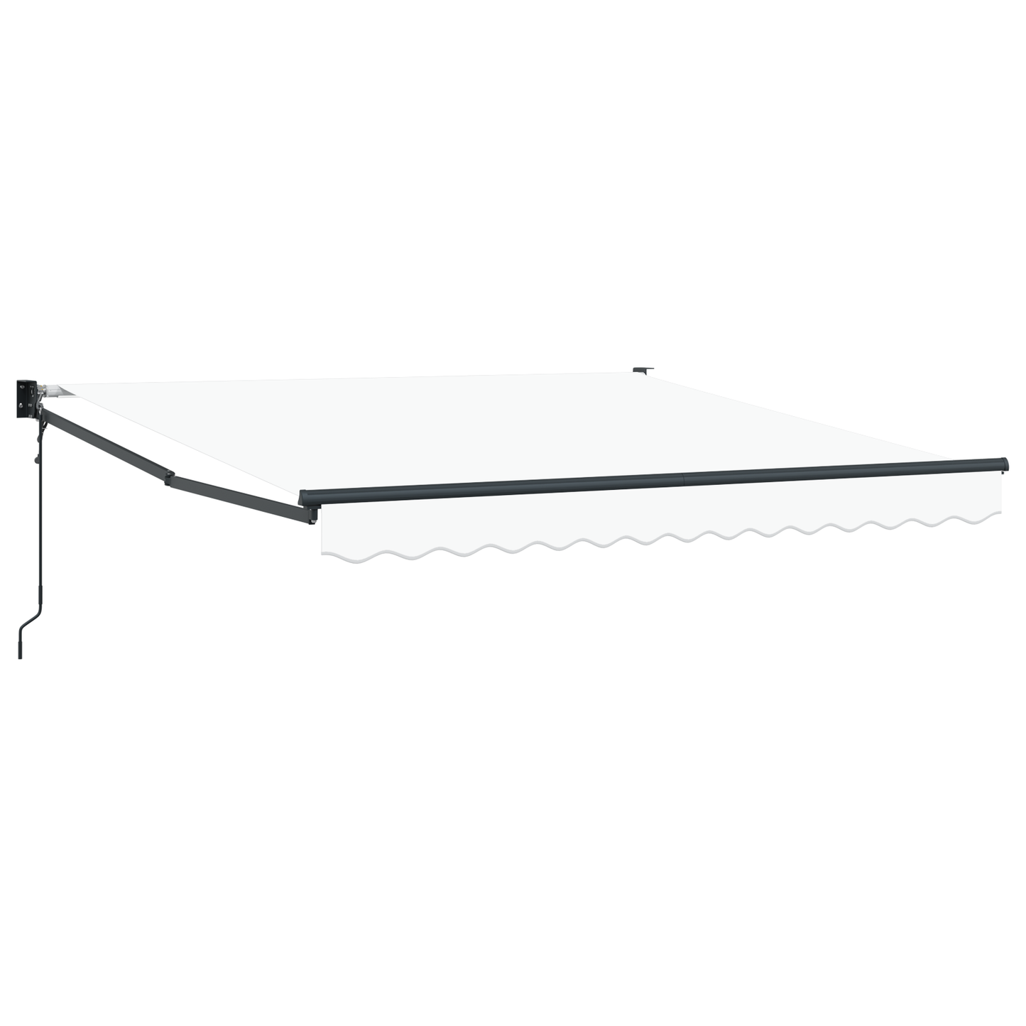 Automatisk Udtækkelig Markise Hvid 300x250 Cm&&markise Erstatningsstof til 3x2.5 M Ramme Hvid - billede 2
