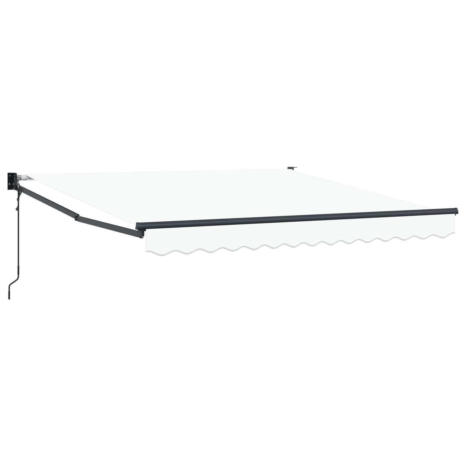 Automatisk Udtækkelig Markise Hvid 300x250 Cm&&markise Erstatningsstof til 3x2.5 M Ramme Hvid - billede 2