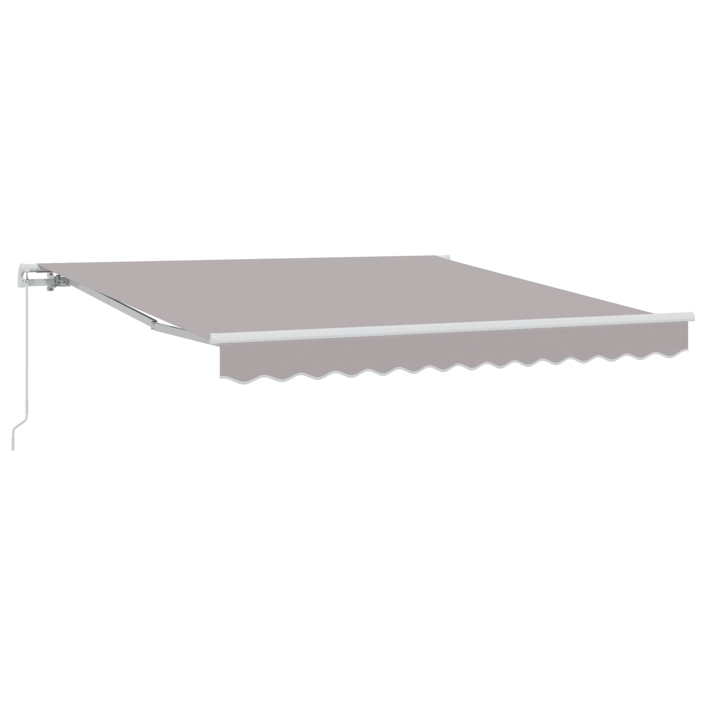 Manuel Udtækkelig Markise Lys Grå 300x250 Cm&&markise Erstatningsstof til 3x2.5 M Ramme Lys Grå - billede 2