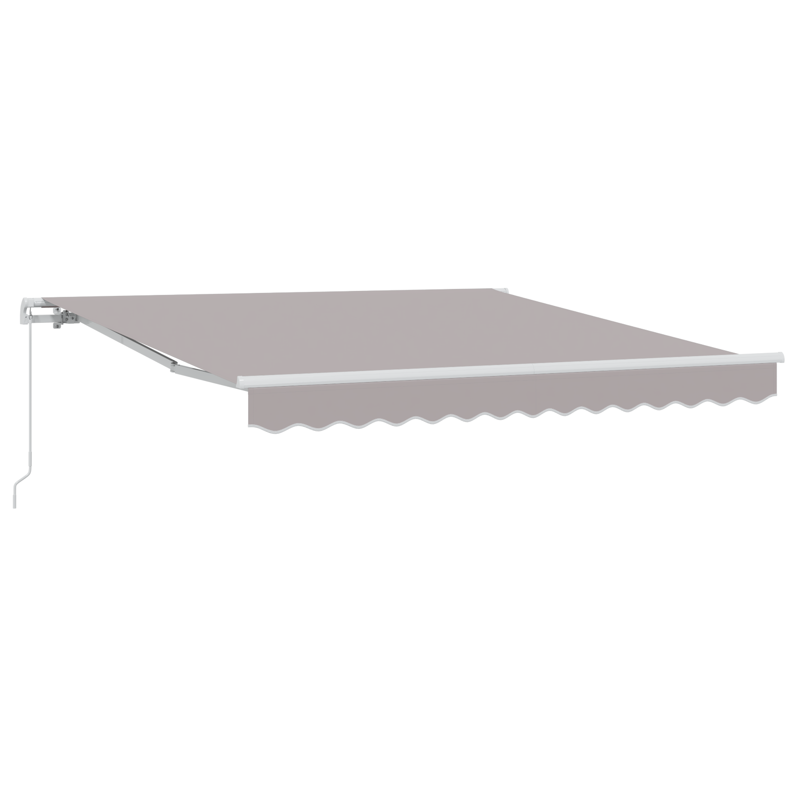 Manuel Udtækkelig Markise Lys Grå 300x250 Cm&&markise Erstatningsstof til 3x2.5 M Ramme Lys Grå - billede 2