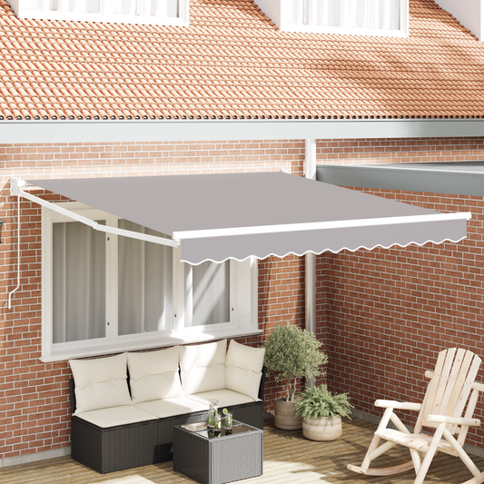 Manuel Udtækkelig Markise Lyst Grå 300x250 Cm&&markise Erstatningsstof til 3x2.5 M Ramme Lyst Grå - hovedbillede