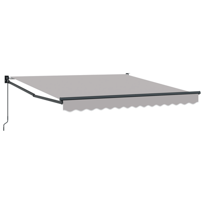 Manuel Udtækkelig Markise Lys Grå 300x250 Cm&&markise Udskiftningsstof til 3x2.5 M Ramme Lys Grå - billede 2