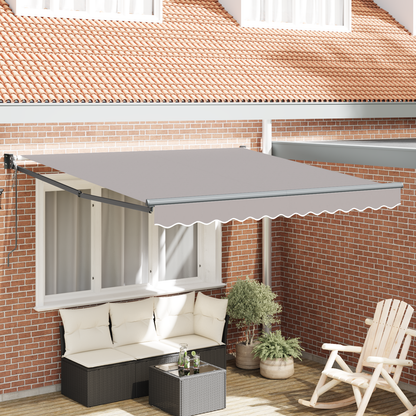 Automatisk Udtækkelig Markise Lys Grå 300x250 Cm&&markise Erstatningsstof til 3x2.5 M Ramme Lys Grå - hovedbillede